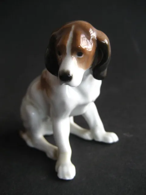 Karl Ens Porzellan Porzellanfigur Hund Jagdhund Setter Pointer H = 8 cm