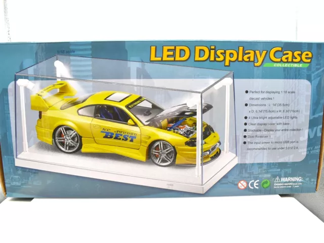 TECA BOX VETRINA ESPOSITORE LED modellini auto scala 1:18 showcase  modellismo EUR 35,45 - PicClick IT