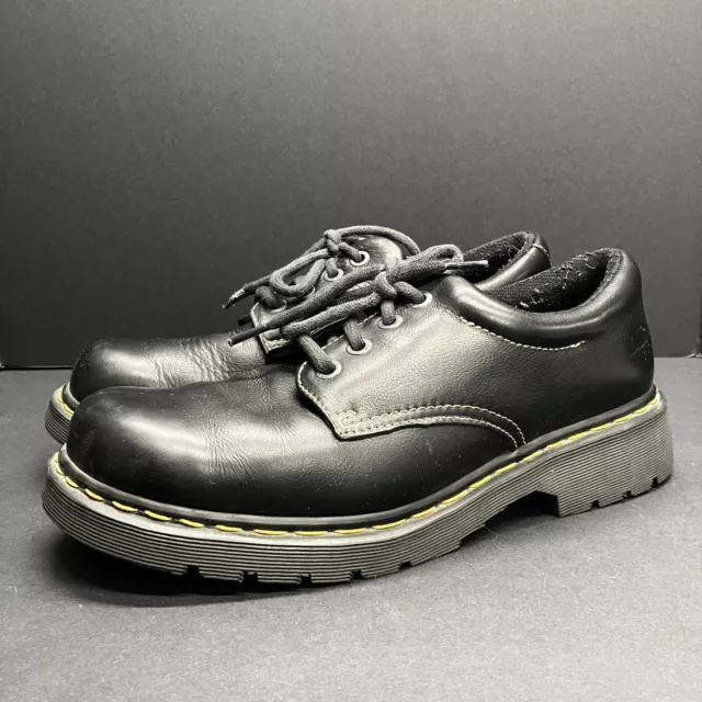DR. MARTENS AW004 Mens Black Leather Low Top Lace Up Oxford Shoes Mens ...
