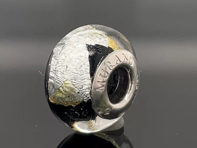 Palla Da Collezione Caccia Gioielli Murano Tricolore 925/- Argento Rodiato