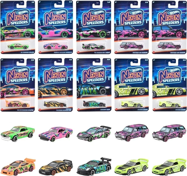 HOT WHEELS Neon Speeders HLH72 - Voiture Die-cast 1:64 - Modèle Au Choix - Neuf