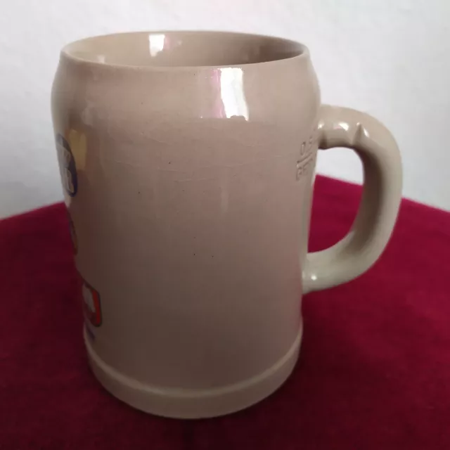 Vintage West German Beer Mug Stein Stone Ware 0.5 L GERZ Munchner Bier 2