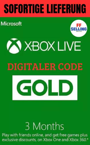 Xbox Live Gold 3 Monate - Xbox Live Digitaler Code - Sofortige Lieferung -Global