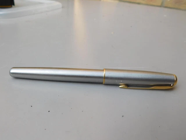 VINTAGE PARKER SONNET Silver Fountain Pen 11E made in France