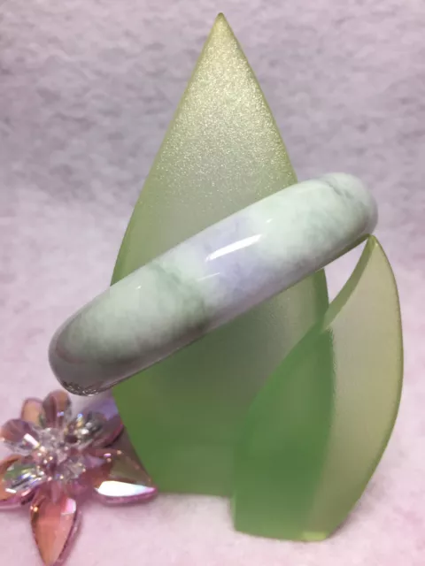 52mm-Vintage 100% Natural Jadeite Jade Bangle- Lavender/Yellow/Green