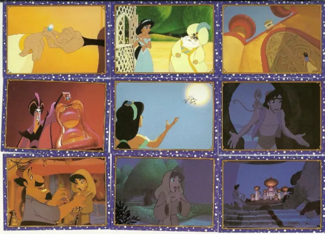 Disney's Aladdin Complete 100 Animation Trading Card Set Panini 1993