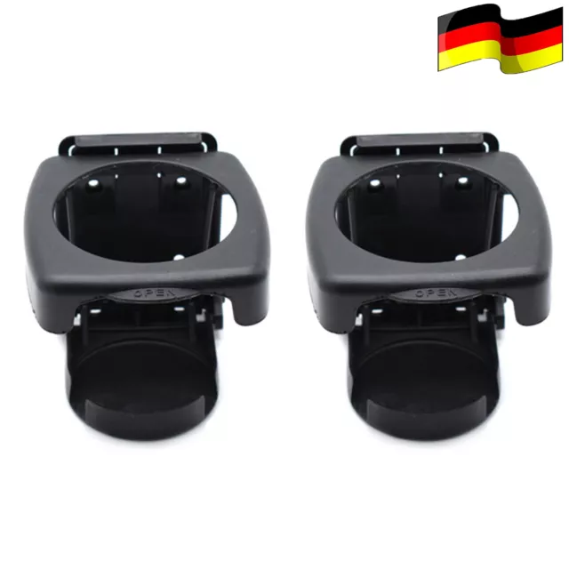 2 pz portabicchieri auto pieghevole portabevande universale nero