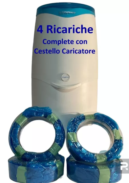 4 Ricariche Mangiapannolini compatibili con Maialino Foppapedretti  Angelcare Tommee Tippee Twist & Click Simplee Tec LitterLocker II, Ricarica  Anti