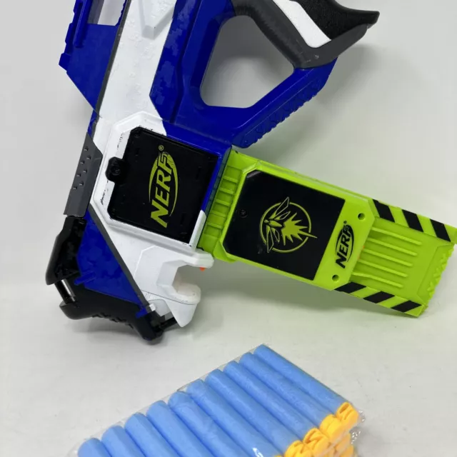 NERF Gun RAYVEN CS-18 MODIFIED with Lighted Firefly 18 Round Ammo Clip 30 Darts 3