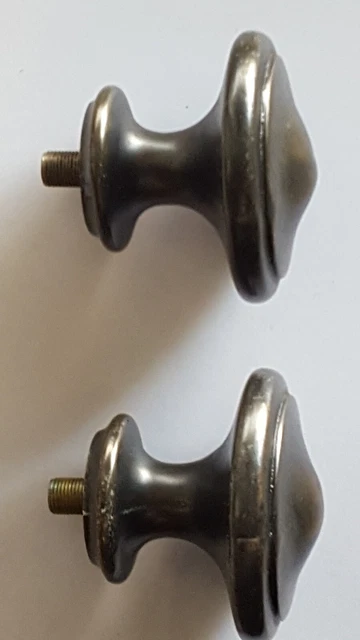 Set/2 Restoration Hardware "Dakota Burnished Amber" 1-1/2" Curtain Rod Finials
