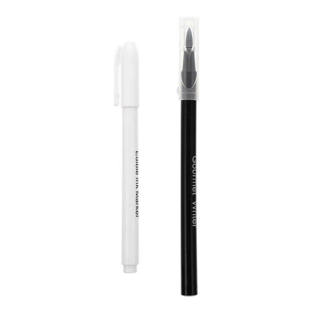 2 pz penne coloranti per alimenti torte penna commestibile a punta fine 16,6 x 1 x 1 cm