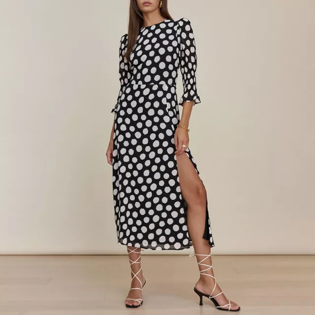 Reformation Viscose Midi Dress Half Sleeve A-line Dress for Women Size US 0-6