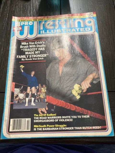 Pro Wrestling Illustrated PWI Magazine WWF WWE NWA February 1986 Mike Von Erich