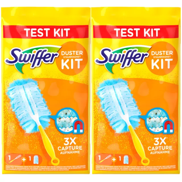 2x Swiffer Aimant à Poussière Set D'Initiation / Test Kit (1 Poignée Et 1 Drap )