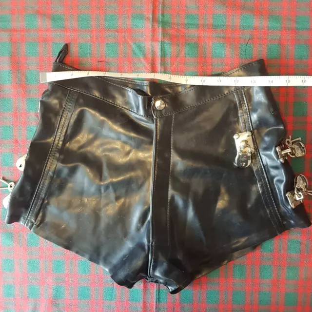 Latex shorts Federation padlocks damaged fetish Torture Garden