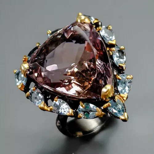 Gemstone jewelry 23 ct Ametrine Ring 925 Sterling Silver Size 7.5 /R345971
