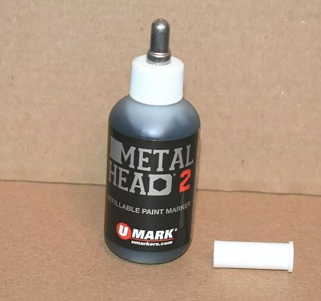 Metal Cabeza 2 Marcador de Pintura 59ml Negro Marcar Hormigón Lumber Automático