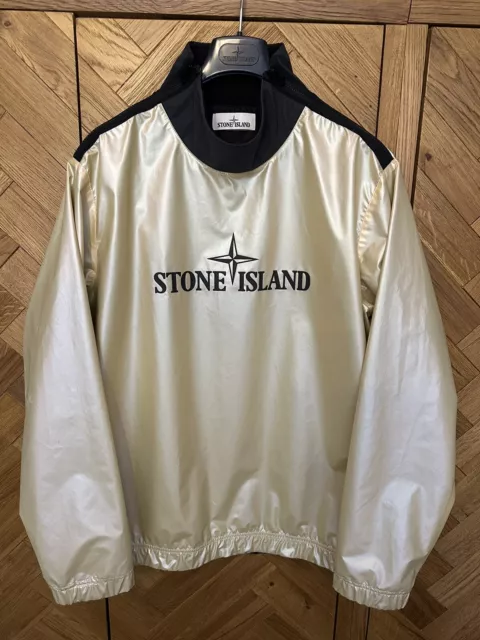 Stone Island Iridescent Coating Tela Reflex Opaco Grembiule Grano Vento Raro XL