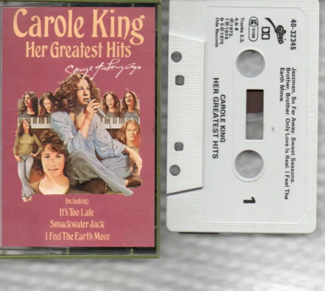 CAROLE KING - Her Greatest Hits - Cassette Tape Album *Best Of*