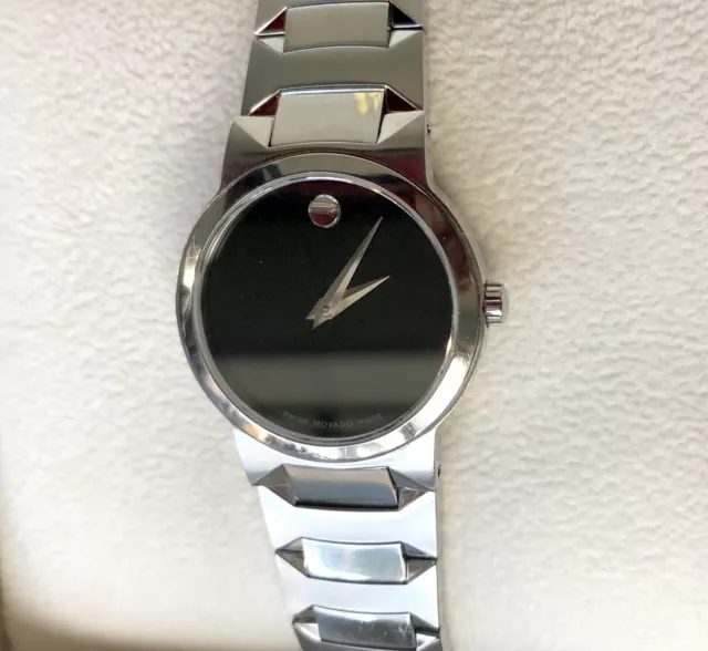 Orologio Donna MOVADO TEMO Quadrante Museo Nero Acciaio Inox Quarzo 3