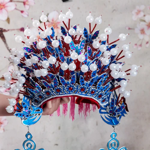Beijing Opera Headdress Chinese Ancient Style Hat Cosplay Performance Head Wear 3
