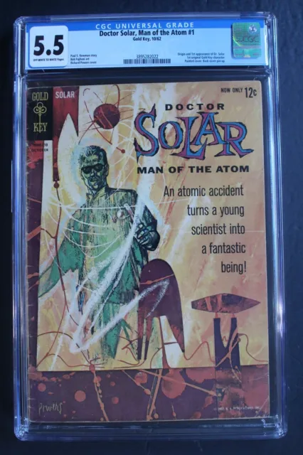 Doctor Solar Man of the Atom #1 ORIGIN 1st App 1962 Gold Key Rich Powers CGC 5.5