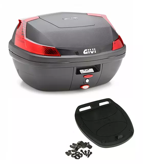 Givi Monolock topcase B47 Nml blade tech- 47 Litro - Negro Incl. Kit de Montaje