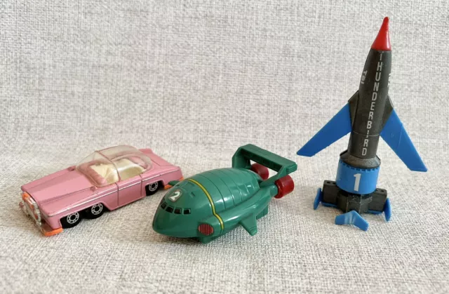 Thunderbirds Matchbox 1 Rocket Fab 1 Bandai TB 2 Vehicles Bundle 1992 Diecast