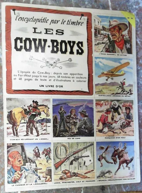 Les Cow Boys Un livre D'or n° 16 avec les vignettes B++ 1956