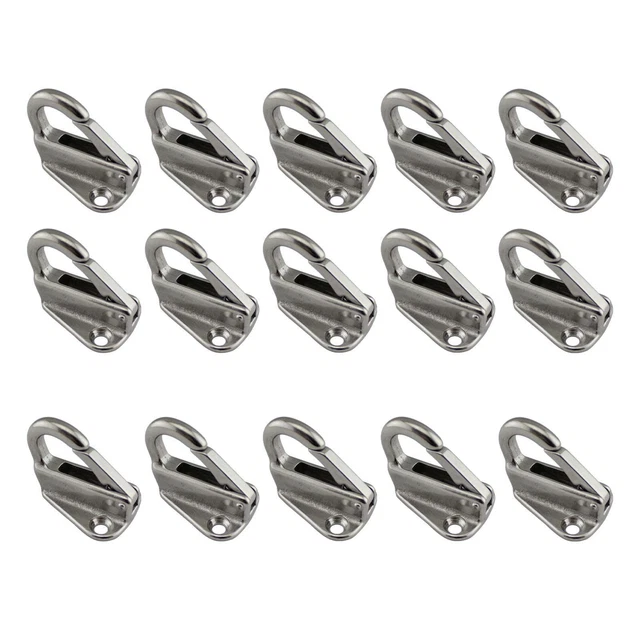 Lot 6 Crochets Garde-Boue Bateau Acier Inox 316 – Robuste, Antirouille, Ressort Puissant, Fixation Facile