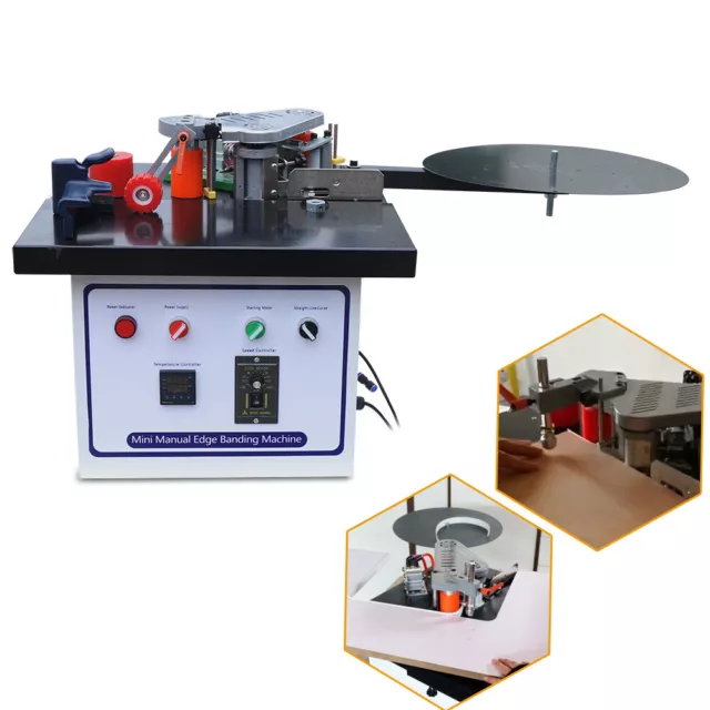Double Side Coating Gluing Edge Banding Machine Desktop Banding Machine 1200W