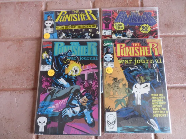 Lot of 4 Marvel Comics The Punisher  & The Punisher War Journal Comic Books