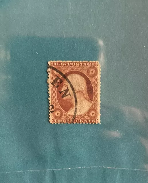 Early US Stamp Scott #26A, 3c Washington, Used, c1857, Desirable CV$150
