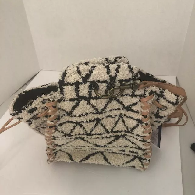 Aztec Purse New Black Cream Shoulder Adjustable Gift Universal Thread