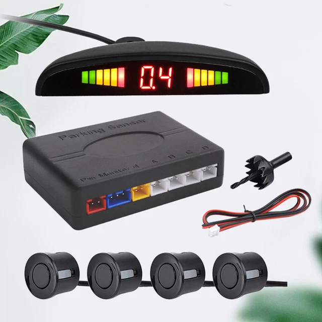 Kit Capteurs De Stationnement Avec Alarme Sonore - Aide Au Recul 4 Capteurs - Plage Détection 0-2 M - 12V DC - Facile à Installer