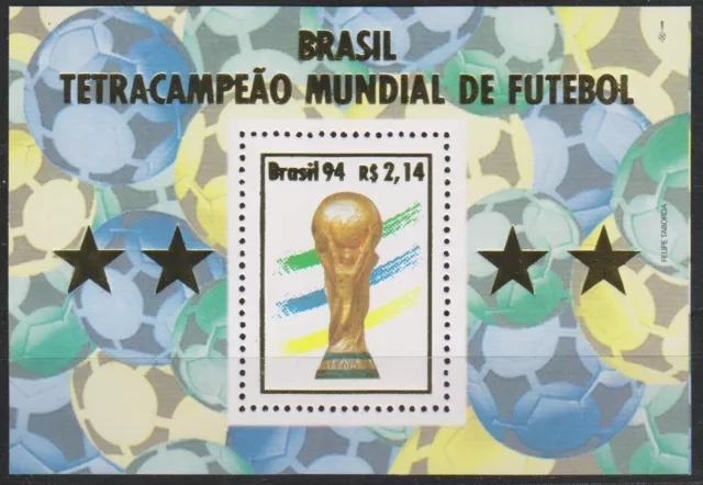 Briefmarken Fussball - Soccer - WM 1994 - BRASILIEN - Block postfrisch