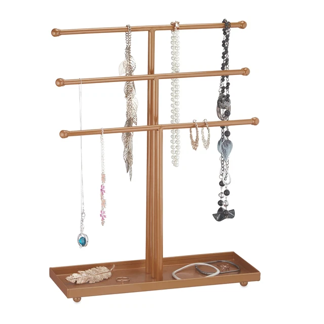Porte Bijoux Arbre En Métal Et Sisal - Déco Et Pratique (37x22,5cm)