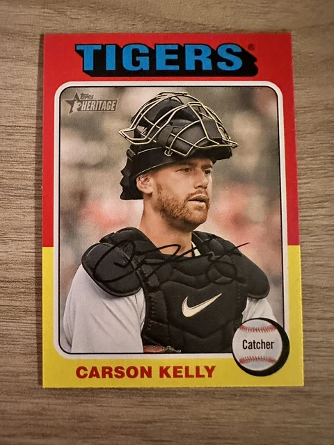 2024 TOPPS HERITAGE Mini #81 Carson Kelly SP tigres de Detroit imprimé ...