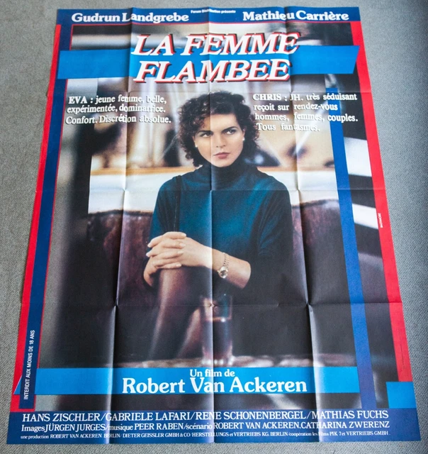 LA FEMME FLAMBÉE Affiche cinéma 120x160 VAN ACKEREN, MATHIEU CARRIERE