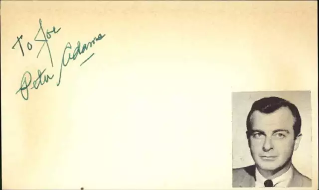 Peter Adams 1987 Actor Zorro Signed 3" x 5" Index Card