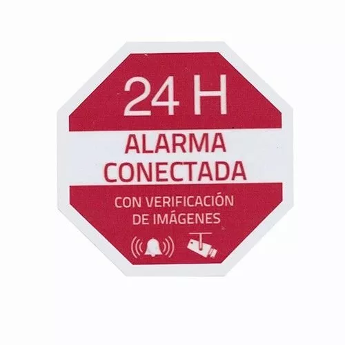 CABLEPELADO Adesivo Allarme collegato | Adesivo Allarme | 65 x 65 mm | (j6a)