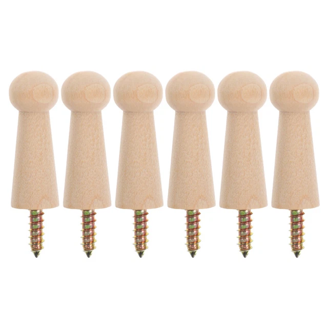 4 Holzwandhaken Set - Naturholz Haken Für Mäntel, Produktbild-Vorschau 12