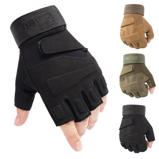 Tactical Military Half Finger Gloves Outdoor Sports Shooting Hunting Fingerless