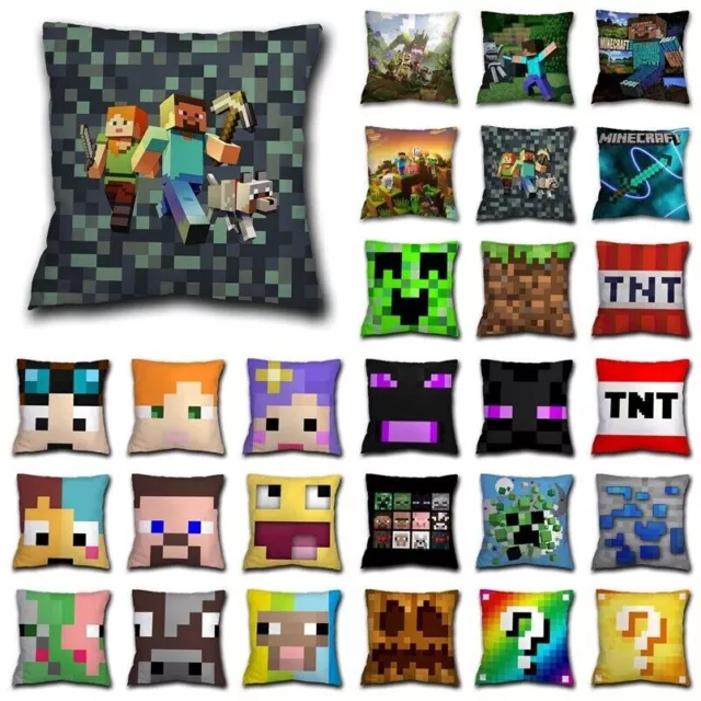 45cm Minecraft Gamer Cushion Cover Throw Pillow Case Home Sofa Bed Office Decor