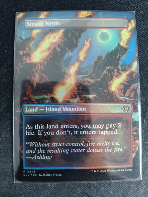 Steam Vents (Borderless) [Ravnica: Clue Edition] main image 1