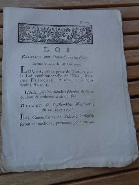 Ley Relacionados con La A Comisionados De Policía 1791