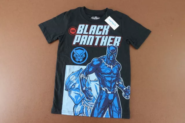 Carter's Marvel Black Panther Boys Size 8 Short Sleeve Graphic Tee NWT *Flaw