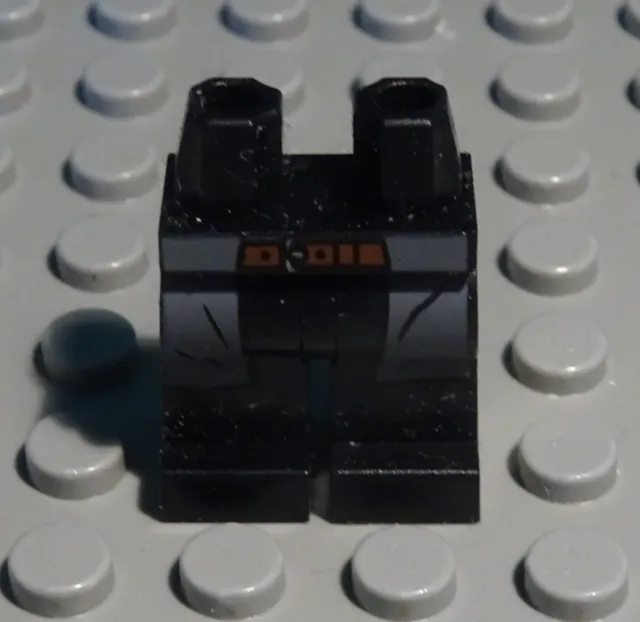 LEGO Figurine Accessoire Jambes Pantalon Noir Avec Décor ( 2319#)