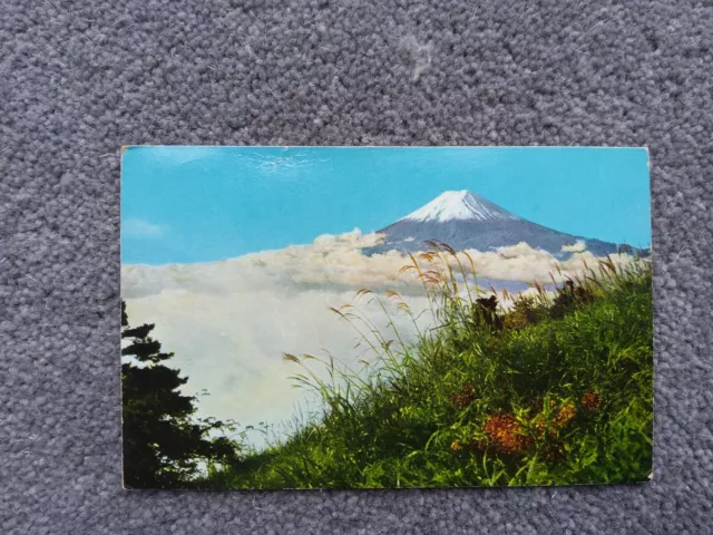 Mt Fuji From Mitsu Pass, Japan. Printed in Japan.