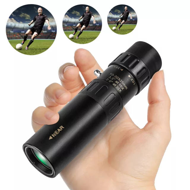 10-30X25 Monocular Telescope Zoom Sports Camping Fishing Portable Poket